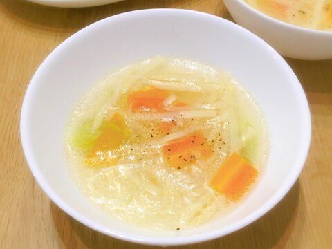 竹の子の水煮と春雨の中華スープ♡